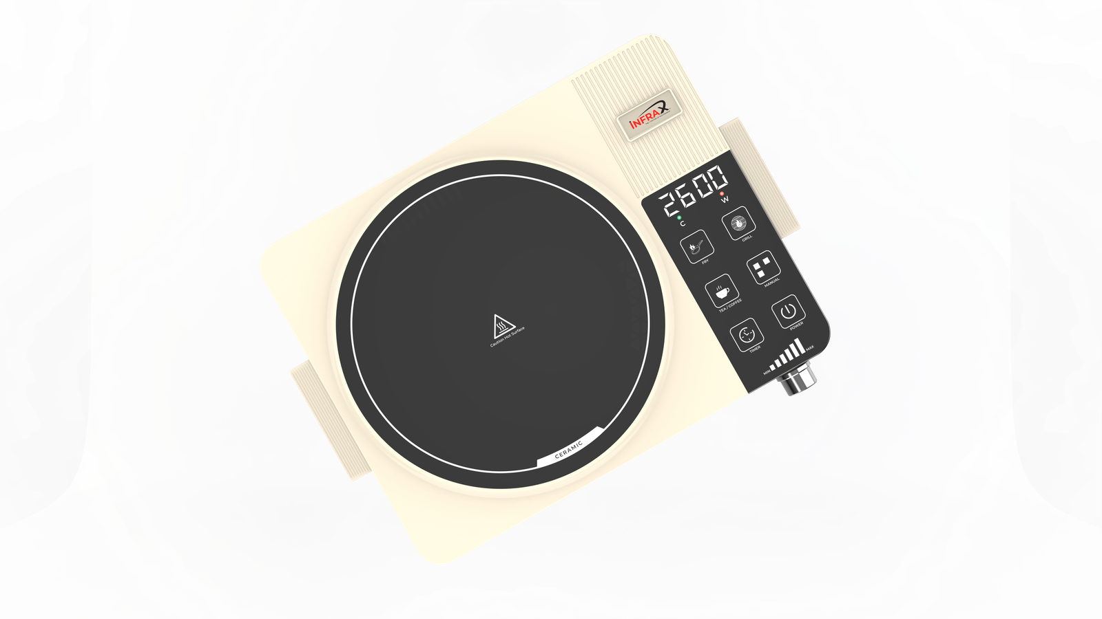 InfraX Infrared Cooktop EZ Heat with Grill (Warm Ivory White)