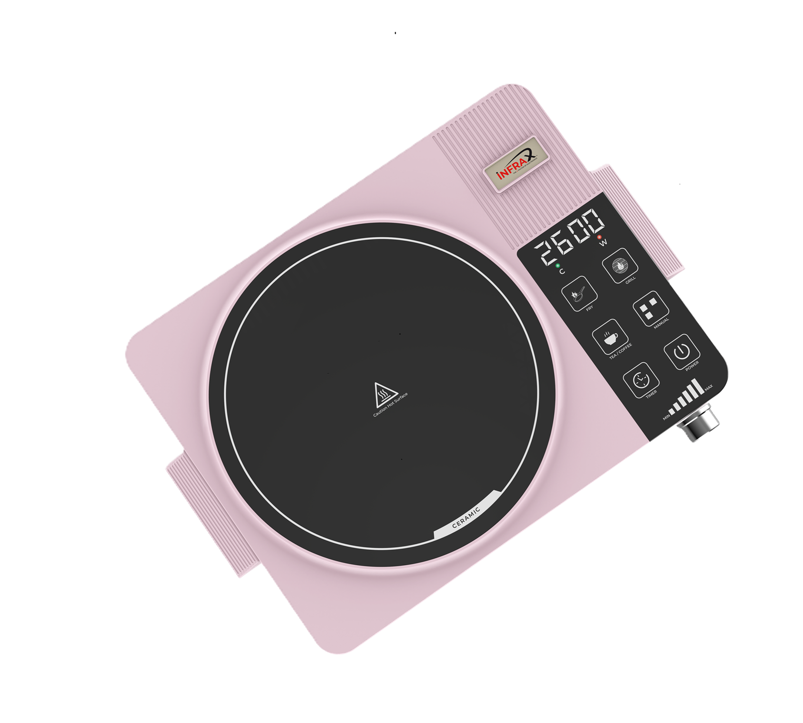 InfraX Infrared Cooktop EZ Heat with Grill (Warm Pearl Pink)